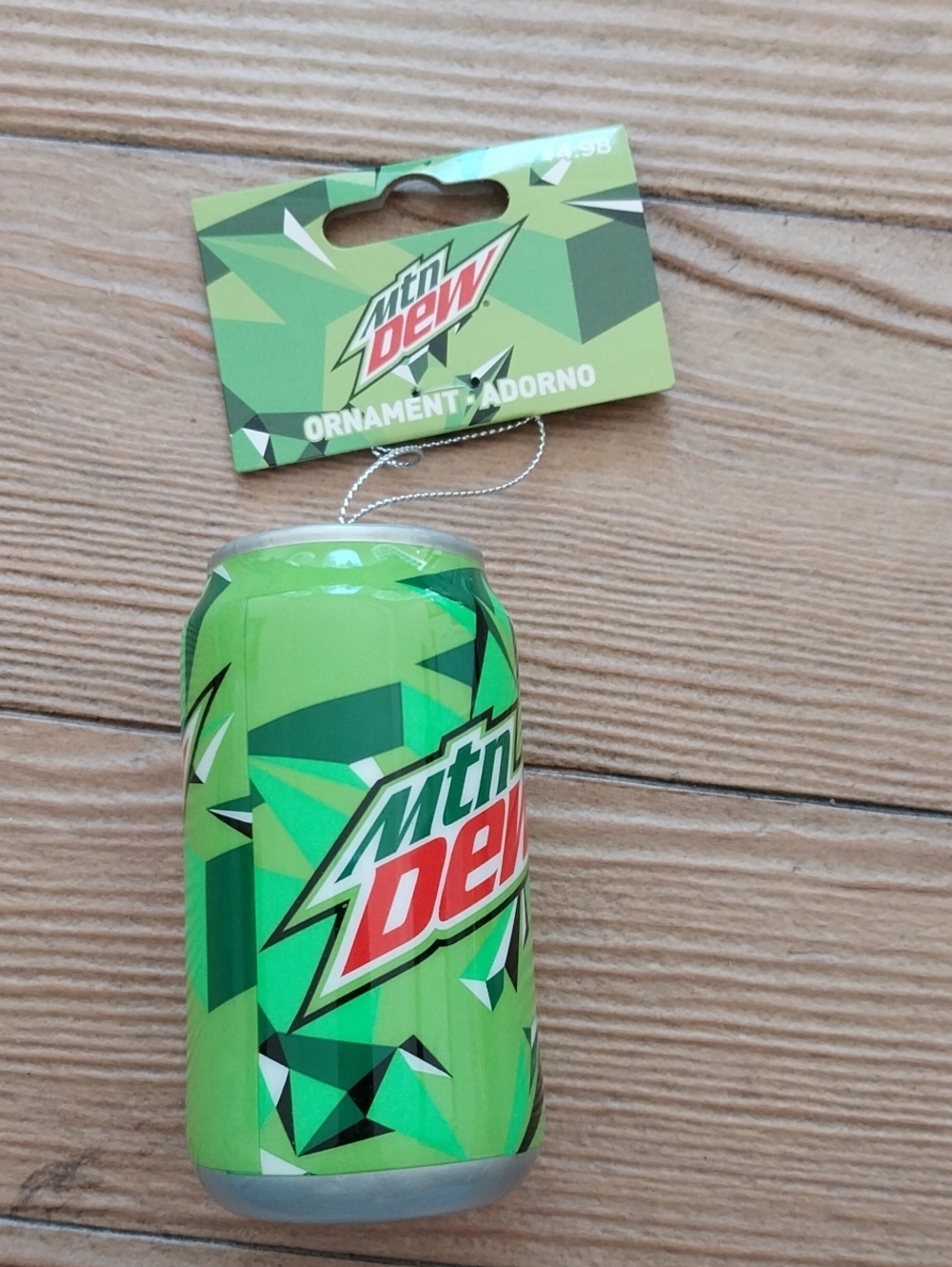 Mtn Dew Can Ornament - Green & Red